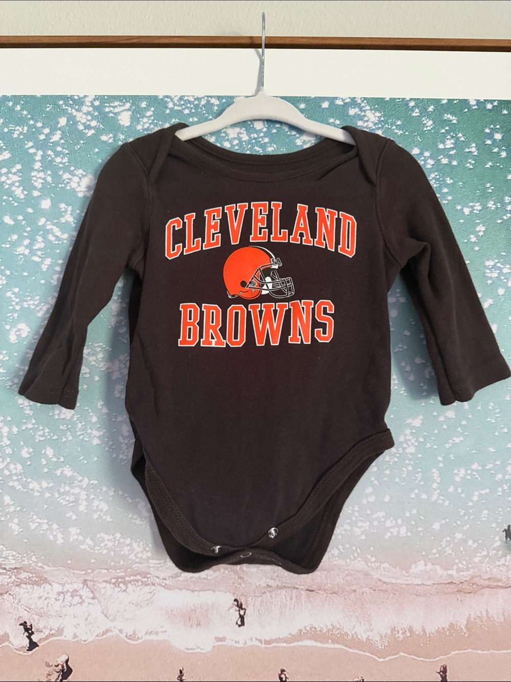 Cleveland Browns Baby One-Piece Bodysuit - Brown & Orange